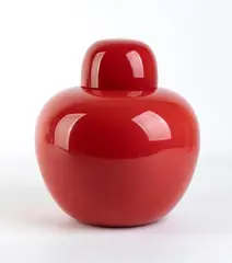 Tobia Scarpa, Venini, Opachi red vase, Glass