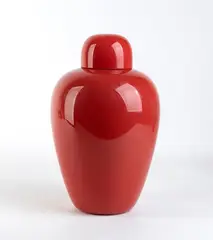 Venini, red Opachi vase by Tobia Scarpa, Glass, offered May 2025