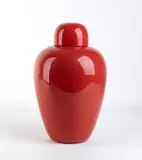 Tobia Scarpa, Venini, red Opachi vase, Glass