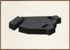 Giuseppe Uncini, Sketch for sculpture project, 1978