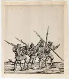 Hans Burgkmair il Vecchio, Five Bear Hunters, from "Triumphs of Maximilian", Woodcut