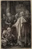 Albrecht Durer, Saint Peter and Saint John Healing a Cripple at the Gate of the Temple, Engraving