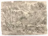 Nicolò Boldrini, St. Jerome in the Desert, after Titian, Woodcut