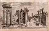 Etienne Dupérac, I vestigi dell'antichità di Roma raccolti et ritratti in perspettiva..., Lot of thirteen plates from the work "I vestigi dell'antichità di Roma raccolti et ritratti in perspettiva". Etching
