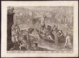 Philip Galle, Fishing with nets in the Arno, After Giovanni Stradano, From the series "Venationes Ferarum