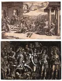 Étienne Delaune, The Martyrdom of Saint Felicitas of Rome | Trajan crowned by Victory, Lot of two engravings: The Martyrdom of Saint Felicitas of Rome Engraving