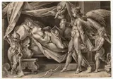 Jan Harmensz. Muller, Cupid and Psyche, after Bartholomeus Spranger, Engraving