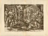 Antonius Wierix II, The Sermon of St. John the Baptist, after Maerten de Vos, Engraving