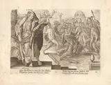 Hendrik Goltzius, Martyrdom of Saint Matthias, after Martin de Vos, Engraving