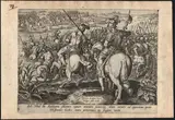 Jan van der Straet Giovanni Stradano, Battle of the Adda River, Engraving
