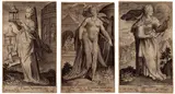 Nicolas de Bruyn, Virginia | Veturia | Lucretia, Lot of three prints from the series "Portraits of heroines of ancient history". Engraving