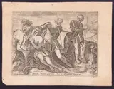 Agostino Carracci, Sapientia Martem depellante Pax et Abundantia cogaudent, by Tintoretto, Engraving