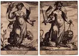 Raffaello Schiaminossi, Ratio | Letitia, Lot of two prints. Etching