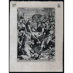 Deposition, after Federico Barocci by Giacomo Lauro, 1598, Etching, offered Apr 2025
