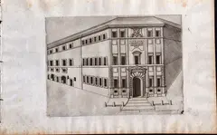 Palazzi diversi nel'alma cità di Roma et altre by Giacomo Lauro, 1655, Lot of five engravings from the work "Palazzi diversi nel'alma cità di Roma et altre. Ad instanza di Giambattista, offered Apr 2025