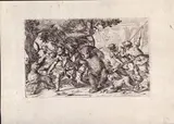 Odoardo Fialetti, Bear hunting, Etching