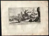 Jacques Callot, Crossing the Red Sea, Contemporary copy after Jacques Callot. Etching