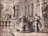 Claude Mellan, Allegory of the Roman College, after Pietro da Cortona, Engraving