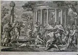 Pietro Aquila, Sacrifice to Diana, after Pietro da Cortona, Etching