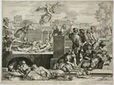 Sébastien Bourdon, Aegros curare, From the series "Oeuvres de Miséricorde". Etching