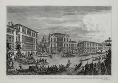 Foscarorum aedes ad levam... by Michele Marieschi, From the series "Magnificentiores Selectioresque Urbis Venetiarum Prospectus". Etching, offered Apr 2025