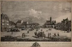 Bernardo Bellotto, Vue de la Place de la Villeneuve de Dresden, Etching