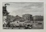 Michele Marieschi, Forum olitorium and region prospectum, cum proximis publicis Magistatibus, et ponte Rivoalti..., From the series "Magnificentiores Selectioresque Urbis Venetiarum Prospectus". Etching