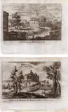 Paolo Anesi, Veduta della Madonna del Rosario a Monte Mario | Veduta di Port Castello, Lot of two prints: View of the Madonna del Rosario in Monte Mario Etching