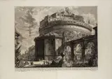 Veduta del Mausoleo d'Elio Adriano (ora chiamato Castello Sant'Angelo)... by Giovanni Battista Piranesi, Etching, offered Apr 2025