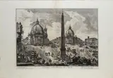 Veduta della Piazza del Popolo by Giovanni Battista Piranesi, Etching, offered Apr 2025