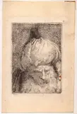 Giovanni Domenico Tiepolo, Head of a bearded man wearing a turban, After Giovanni Battista Tiepolo. Etching