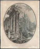 Jean-François Janinet, I.er Ruines Romaines, After Pernet. Three-color aquatint