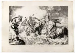 Luigi Sabatelli, Daniel's Vision, 1809, Etching