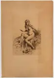 Charles Jacque, Lieda and lobster, 1876, Etching