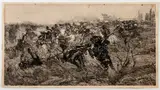Giovanni Fattori, Cavalry Charge, Etching