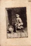Francisco Peralta, Figure of an old man with a turban, 1873, Etching