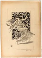 Walter Crane, Nymphe Danseuse, from 'L'Estampe Originale', Lithograph