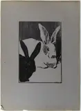Henri Guérard, Les Lapins, Woodcut
