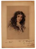Henri Boutet, Female portrait, Two-color drypoint