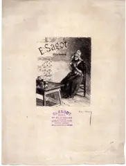 Alexandre Lunois, E. Sagot 18 Rue Guenegaud (Jeune fille assise, cousant), Lithograph on Japanese paper