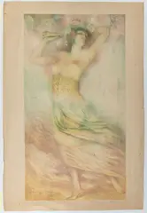 Paul Herrmann, Nymphae, 1899, Color lithograph