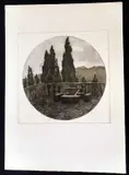 Angelo Rossini, Villa d'Este, Three-color etching