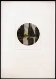 Angelo Rossini, The Cypress Pond of Villa Falconieri in Frascati, 1910, Three-color etching