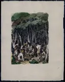 Jules Chadel, Illustration for "The Centaur and the Bacchante", Color woodcut on Japanese paper