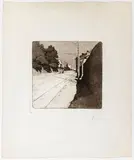 Vittorio Grassi, Roman countryside, Aquatint and etching