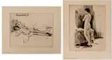 Lucien-Henri Grandgérard, Madam Estival | Mon modèle, Lot of two prints: Madam Summer Drypoint