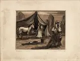 Felice Vellan, Gypsies, 1953, Monotype