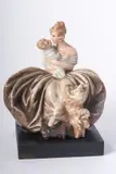 Guido Cacciapuoti, Maternity, full-round sculpture in polychrome ceramic with casting moulding
