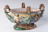 Egisto Fantechi, Polychrome ceramic centerpiece, mould-shaped