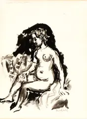 Bathsheba in the bath by Orfeo Tamburi, 1947, Signature lower right: Tamburi State of conservation: good., offered Mar 2025
